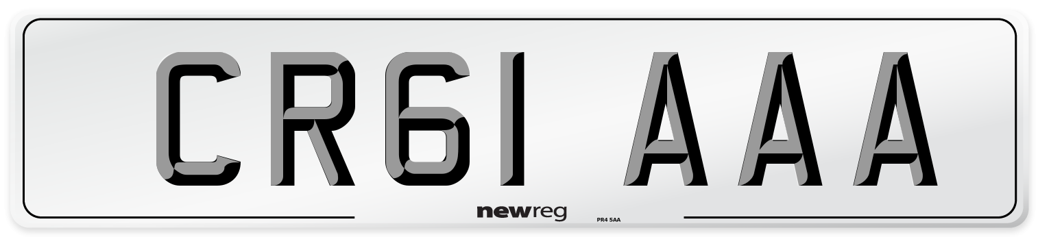 CR61 AAA Number Plate from New Reg